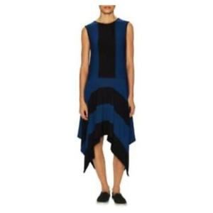 Athleta Derek Lam Crosby Blue Black Stripe Dress